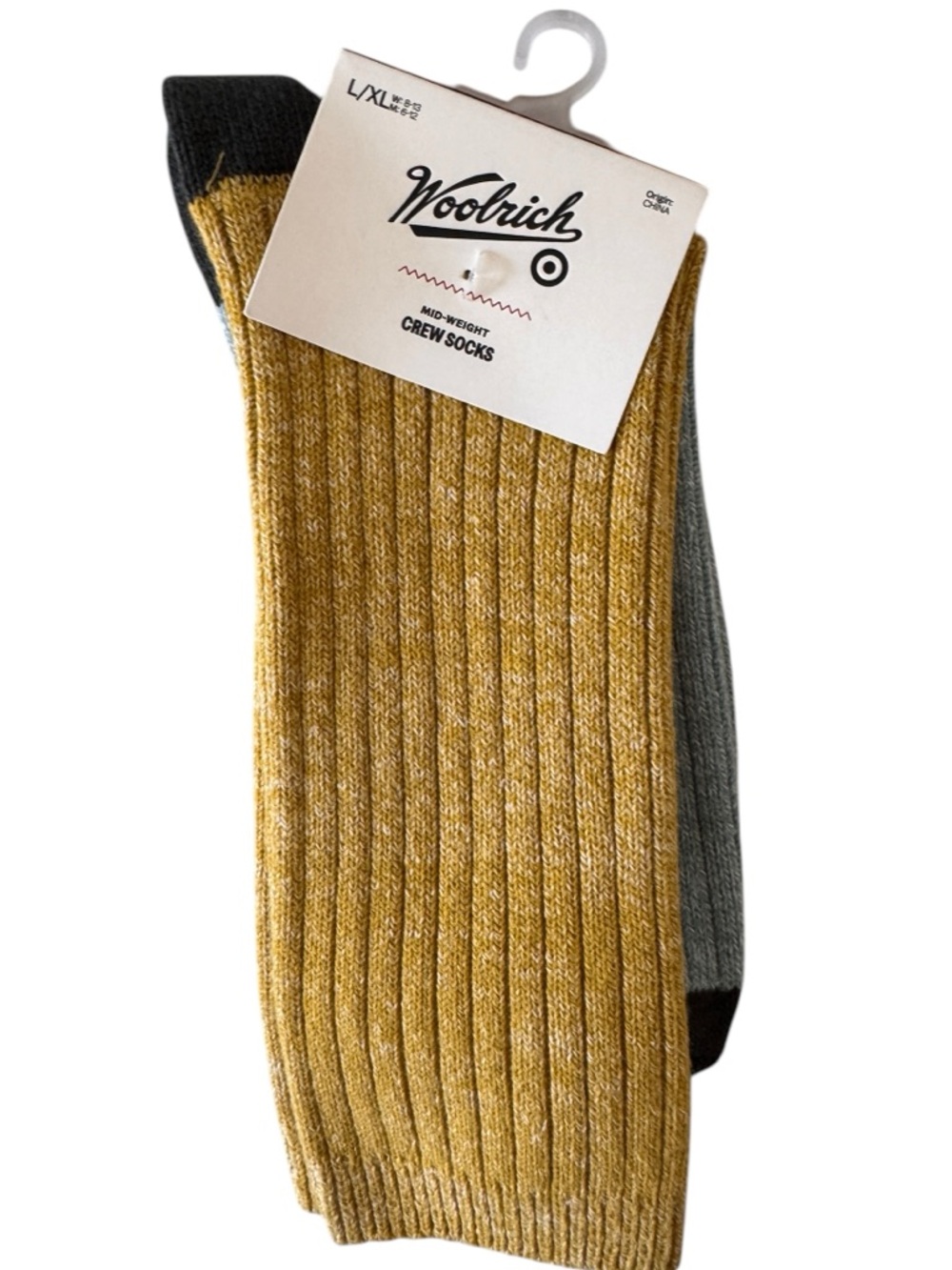 WOOLRICH For Target NWT Color Block Mid Weight Socks Size L/XL